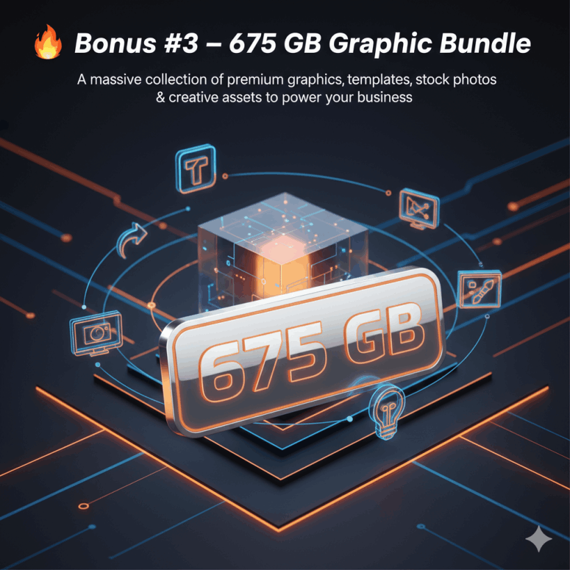 Free Bonus #3: 675 GB graphic bundle